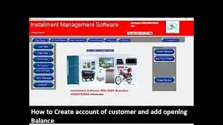 How to Create account of customer and add opening Balance