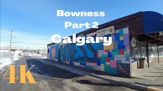 4K Walking through Bowness in Northwest Calgary, Canada.