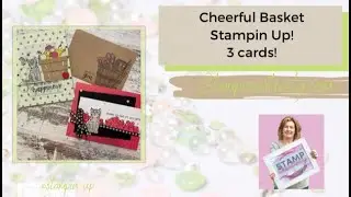 Cheerful Basket Bundle, Dots and Spots die, Deckled Rectangles - 3 cards