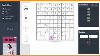 Daily Killer Sudoku Solve from 4/12/2012