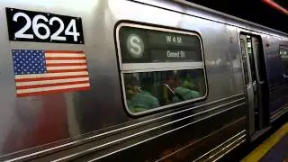 R68 Grand Street Shuttle train at Grand Street