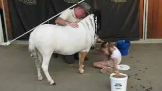 Jess applys TuffRock Poultice on Heather