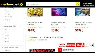 Обзор цен на телевизоры и антенны в польском супермаркете электроники Media Expert
