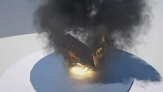 TFD TurbulenceFD + Octane + Lightwave  -  Simple Burn Test  -  01