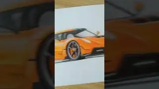 Koenigsegg Jesko | Drawing | #drawing #sketchart #cars #shorts