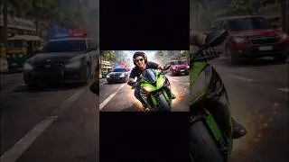 Police Chase on Superbike 😱 | High Speed Escape 🔥 #shorts #indianbikedriving3d