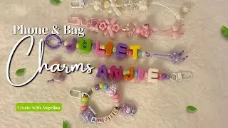 Making my own bag charm keychains / phone charms 🎀👜📲