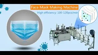 Automatic 3-ply disposable protective face mask making machine | medical surgical mask equipment