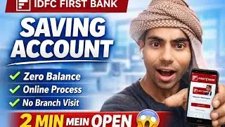 IDFC First Bank Saving Account Kaise Open Kare | 2 Minute Me Account Open 😱 | 
