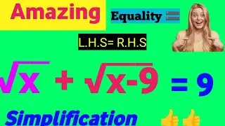 Equality Algebra simplification |Nice simplify the expression | HOW TO SOLVE EQUALITY