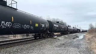 M364 eastbound at mp382 with kcs 4559, csx 975, and kcs 4789 down the west shore at attridge road.