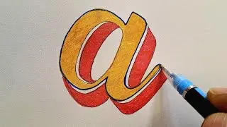 #3dletterdrawing #alphabetdrawing #smallletter 