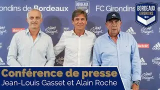 La conf&eacute;rence de presse de pr&eacute;sentation de Jean-Louis Gasset et Alain Roche