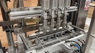 Automatyczna linia nalewająco-zakręcająca DMV-1000 | Idealna do chemii i kosmetyków.