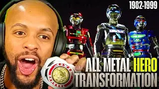 Power Rangers Fan Reacts To All Metal Heroes Transformations & Special Attacks (1982-1999)!