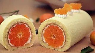 Orange Swiss Roll Cake - オレンジロールケーキ
