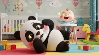 Panda Panda Black and White 🐼 | Cute Baby Panda Rhyme 🎶 | Nursery Rhymes for Kids 👶