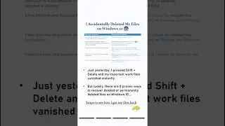I Recovered Permanently Deleted Files on Windows 10! 😱 5 Easy Ways #filerecovery
