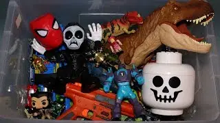 Box of Toys: Action Figures, Cars, Dinosaurs, Roblox and More