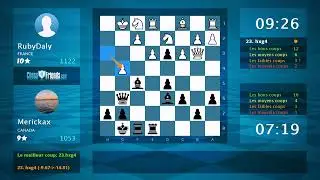 Analyse du jeu d'&eacute;checs&nbsp;: RubyDaly - Merickax, 0-1 (par ChessFriends.com)