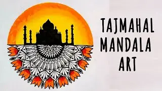 TajMahal Mandala Art ||step by step for beginners || Mandala |Zentangle Art ||Doodle Art