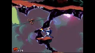 Earthworm Jim - Super Nintendo - Start Up - Opening - Title Screen - SNES