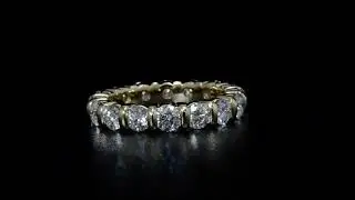 2 Carats Natural Round Tension Set Eternity Diamond Band