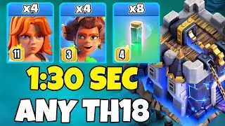 Th18 Root Rider + RC Charge + Valkyrie Attack Strategy | Th18 Attack Strategies (Clash of Clans)