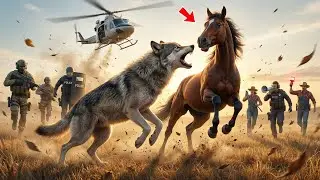 Heroic Rescue Team Saves Poor Horse from the Deadly Wolf Pack Ambush🐺🐎