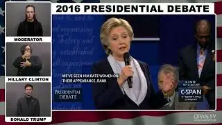 2016 Presidential Debate Debate Two  in American Sign Language
