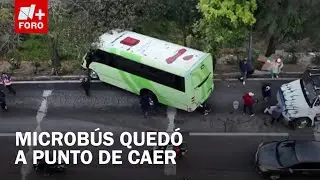 Microb&uacute;s se sale del camino en Tlalpan, CDMX - Las Noticias
