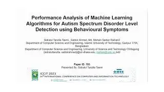 ICCIT 2023, Paper ID 785 Virtual Presentation