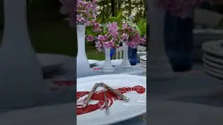 Beautiful Frugal Outdoor Summer Table Setting