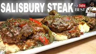 HOW TO MAKE SALISBURY STEAKS + BROWN GRAVY + GARLIC MASHED POTATOES