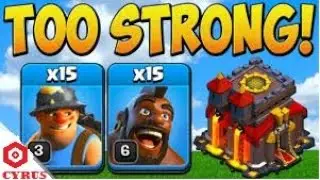 HOG-MINER HYBRID AT TH10 !!!! DOES IT WORK ??  ULTIMATE WAR STRATEGY FOR 3 STAR