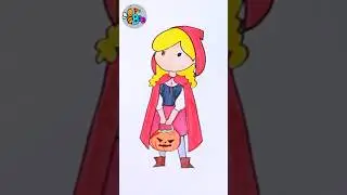 how to draw Little Red Riding Hood #drawing #drawinganimals #drawingforkids #howtodraw