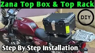 Zana Top Box & Top Rack Installation | DIY | Step By Step Installation On Hness CB350