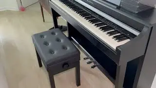STRICH Adjustable Piano Bench with Storage &ndash; Solid Wood Black Keyboard Stool for Home, School Studio