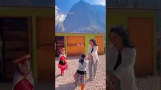 NO LANGUAGE,JUST LOVE❤️ #inca kids #machupicchu #love