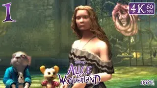 Disney Alice in Wonderland (PC) - 4K60 Walkthrough (100%) Part 1 - Strange Garden