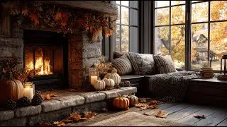 Cozy Fireplace 🔥 & Light Jazz 🎷 Seamless Relaxing Loop