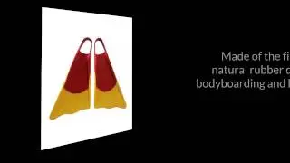 Ally Floating Swim Fins Red/Yellow
