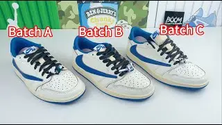 REAL VS REPS:Fragment x Travis Scott x AJ1  Low Sail Military Blue comparison & on feet