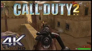 Call of Duty 2 Multiplayer 2020 Desertville CTF Gameplay 4K