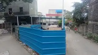 Parking area using tubular post