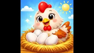 Cluck Cluck Little Hen 🐔 | Nursery Rhyme for Kids | Learn Animals & Sounds #ytviral #nurseryrhymes