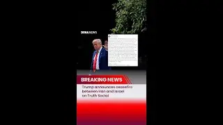 BREAKING: Trump announces ceasefire between Iran and Israel on Truth Social