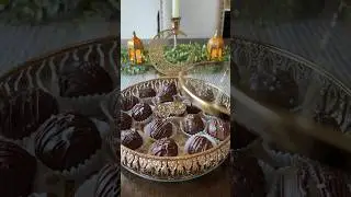 Chocolate Covered Date and Nut Truffles #chocolatecovered #dates #truffle #tasty #homemade #healthy