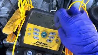 AC nitrogen pressure vary slowly going from hide side to low side