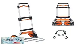 VEVOR Folding Hand Truck 309 lbs Load Capacity Aluminum Portable Cart Convertible